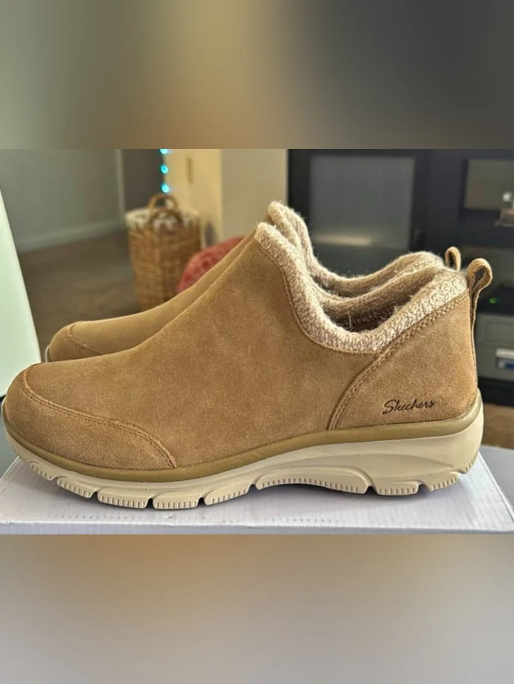 New-Comfy Skechers slip-ons. Has Air-Cooled Memory Foam and Relaxed Fit-size 11 - Picture 8 of 8